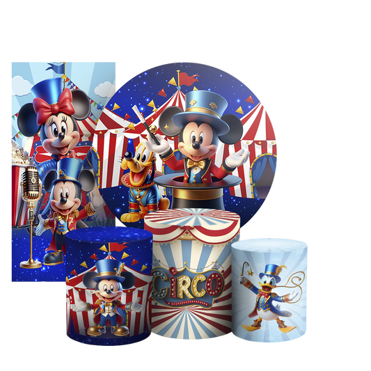 Arte Digital Painel de Festa - Mickey E Minnie Circo 805860