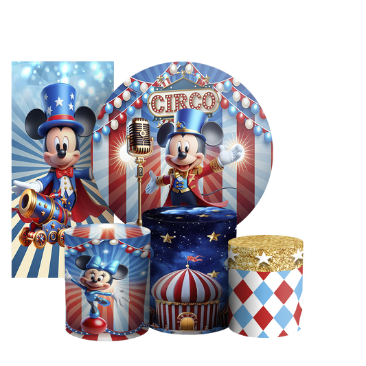 Arte Digital Painel de Festa - Mickey E Minnie Circo 805861