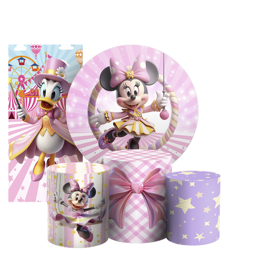 Arte Digital Painel de Festa - Mickey E Minnie Circo 805862