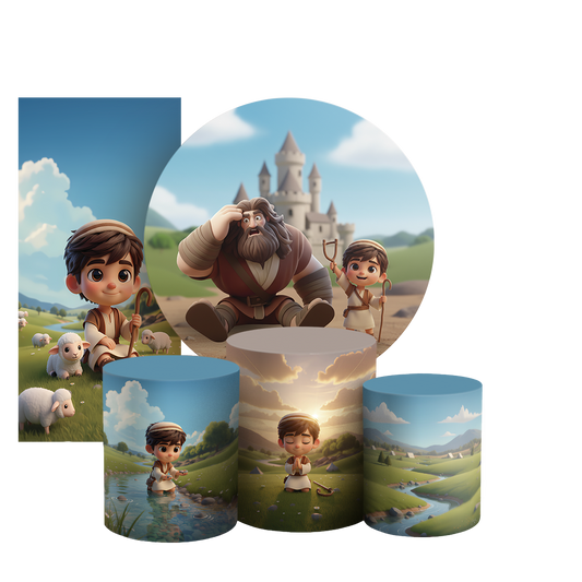 Arte Digital Painel de Festa - Davi E Golias 805869