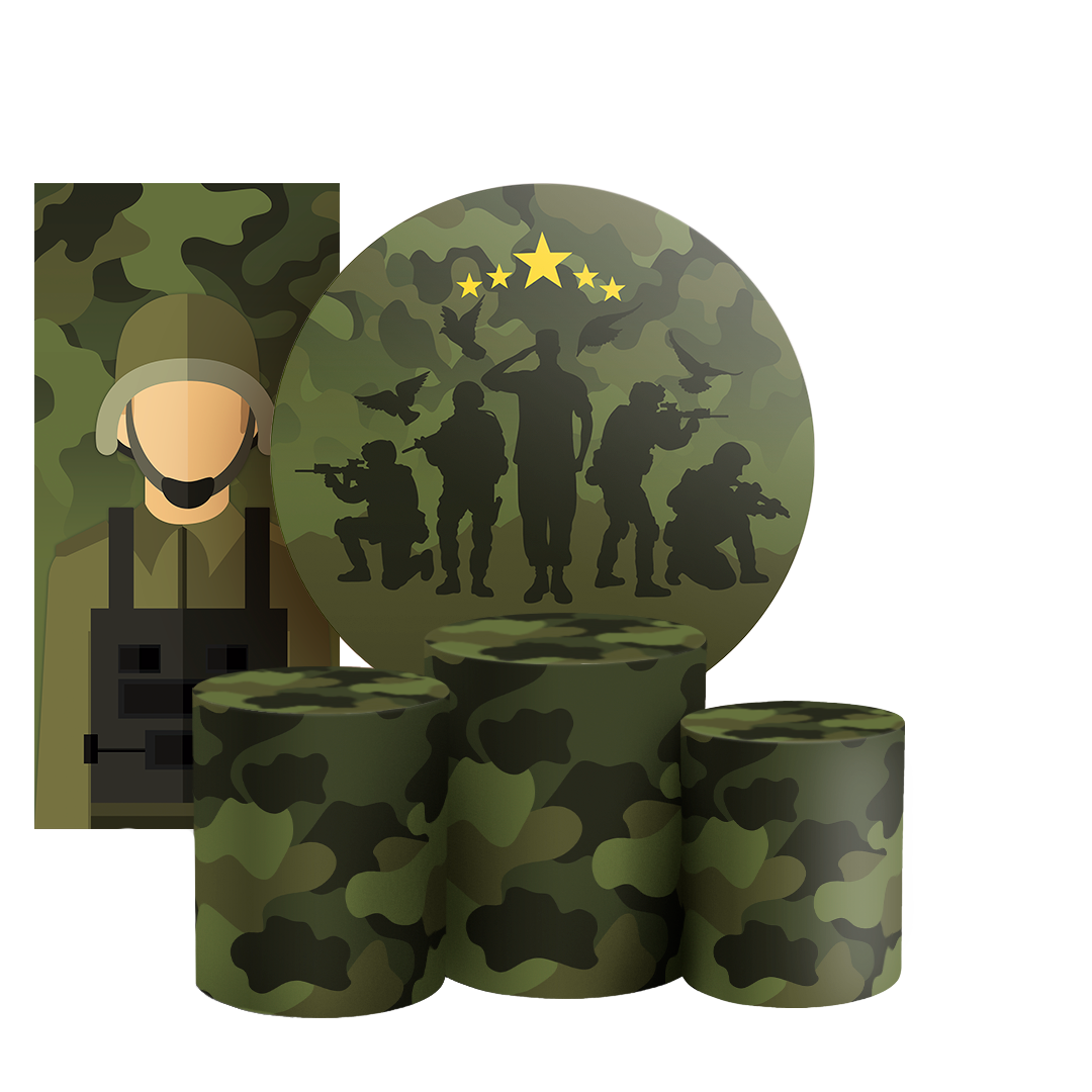 Arte Digital Painel de Festa - Militar Exercito 805882