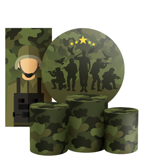 Arte Digital Painel de Festa - Militar Exercito 805882