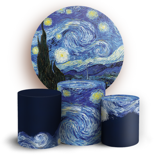 Arte Digital Painel de Festa - Noite Estrelada Van Gogh 805950