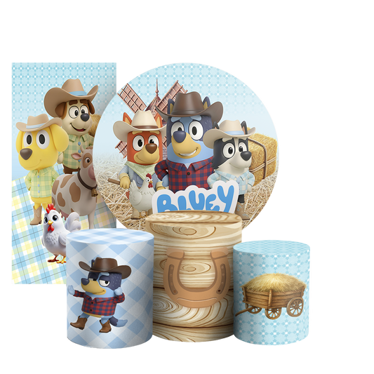 Arte Digital Painel de Festa - Bluey Fazendinha 805952