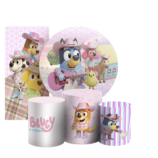 Arte Digital Painel de Festa - Bluey Fazendinha 805953