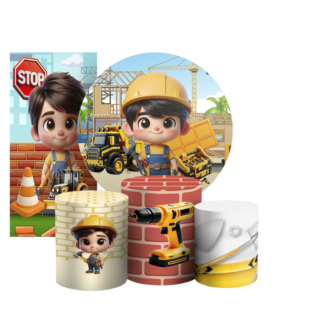 Arte Digital Painel de Festa - Construção 805954