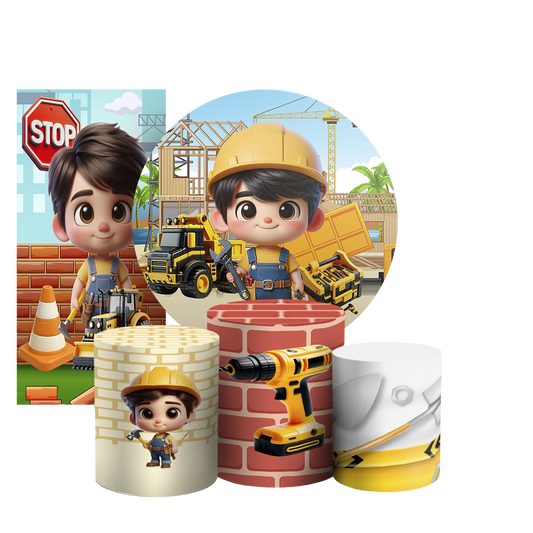 Arte Digital Painel de Festa - Construção 805954