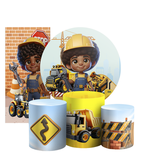 Arte Digital Painel de Festa - Construção 805955