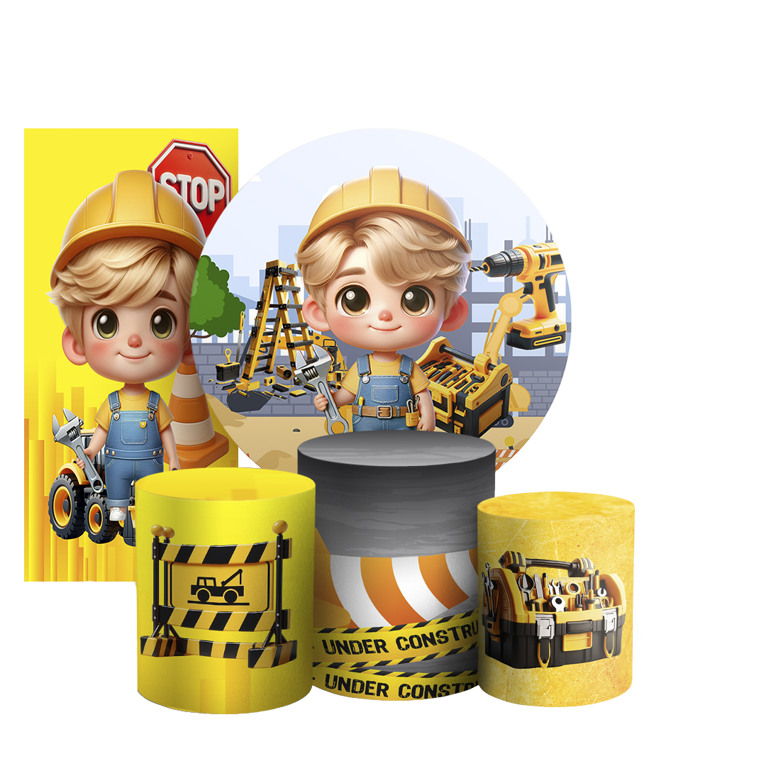 Arte Digital Painel de Festa - Construção 805956