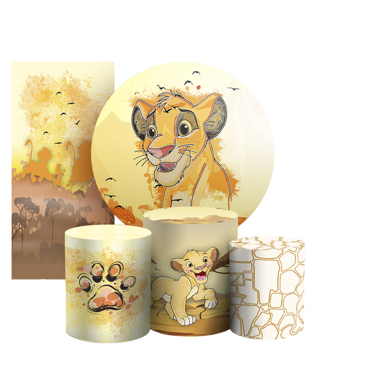 Arte Digital Painel de Festa - Rei Leão Aquareka 805962