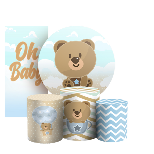 Arte Digital Painel de Festa - Urso Oh Baby 805963