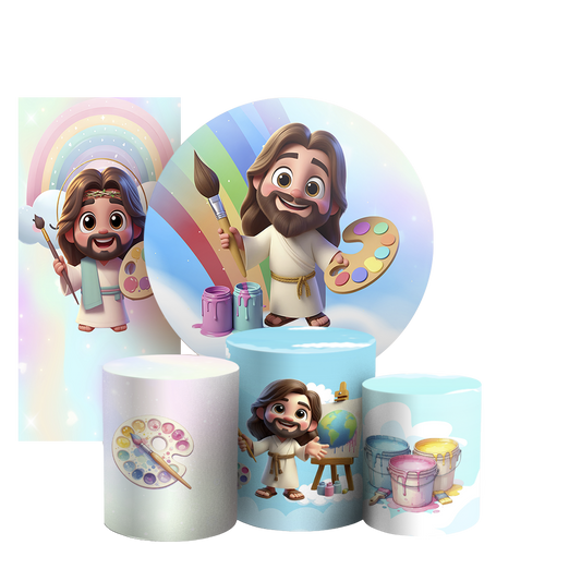 Arte Digital Painel de Festa - Jesus Pintor 806067