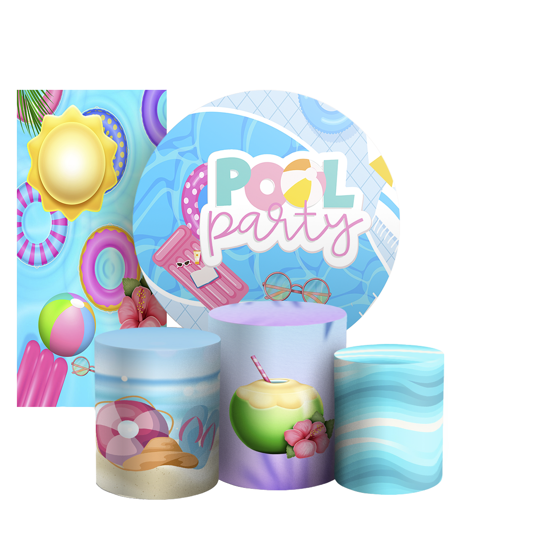 Arte Digital Painel de Festa - Pool Party 806072