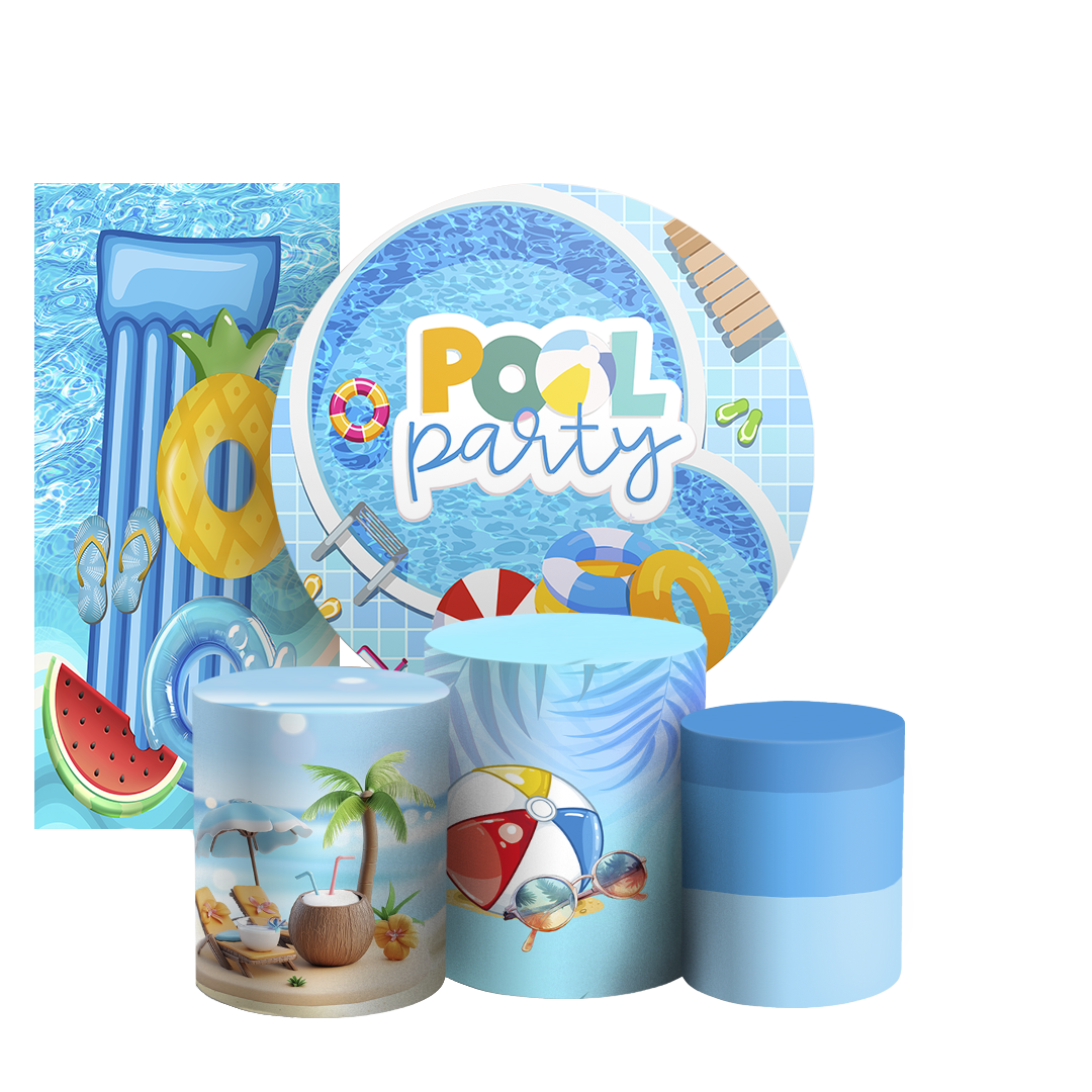 Arte Digital Painel de Festa - Pool Party 806074