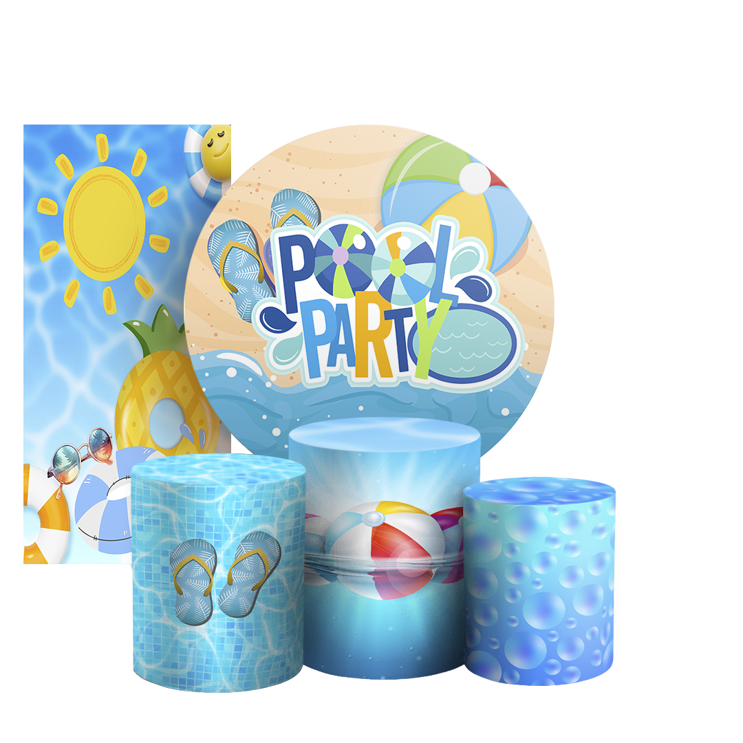 Arte Digital Painel de Festa - Pool Party 806076