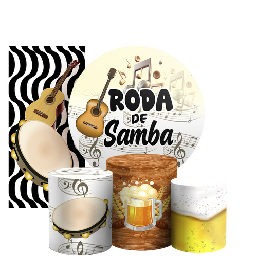 Arte Digital Painel de Festa - Samba 806078