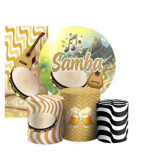 Arte Digital Painel de Festa - Samba 806079