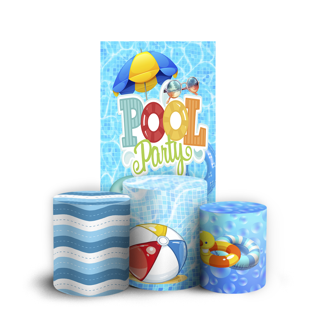 Arte Digital Painel de Festa - Pool Party 806090